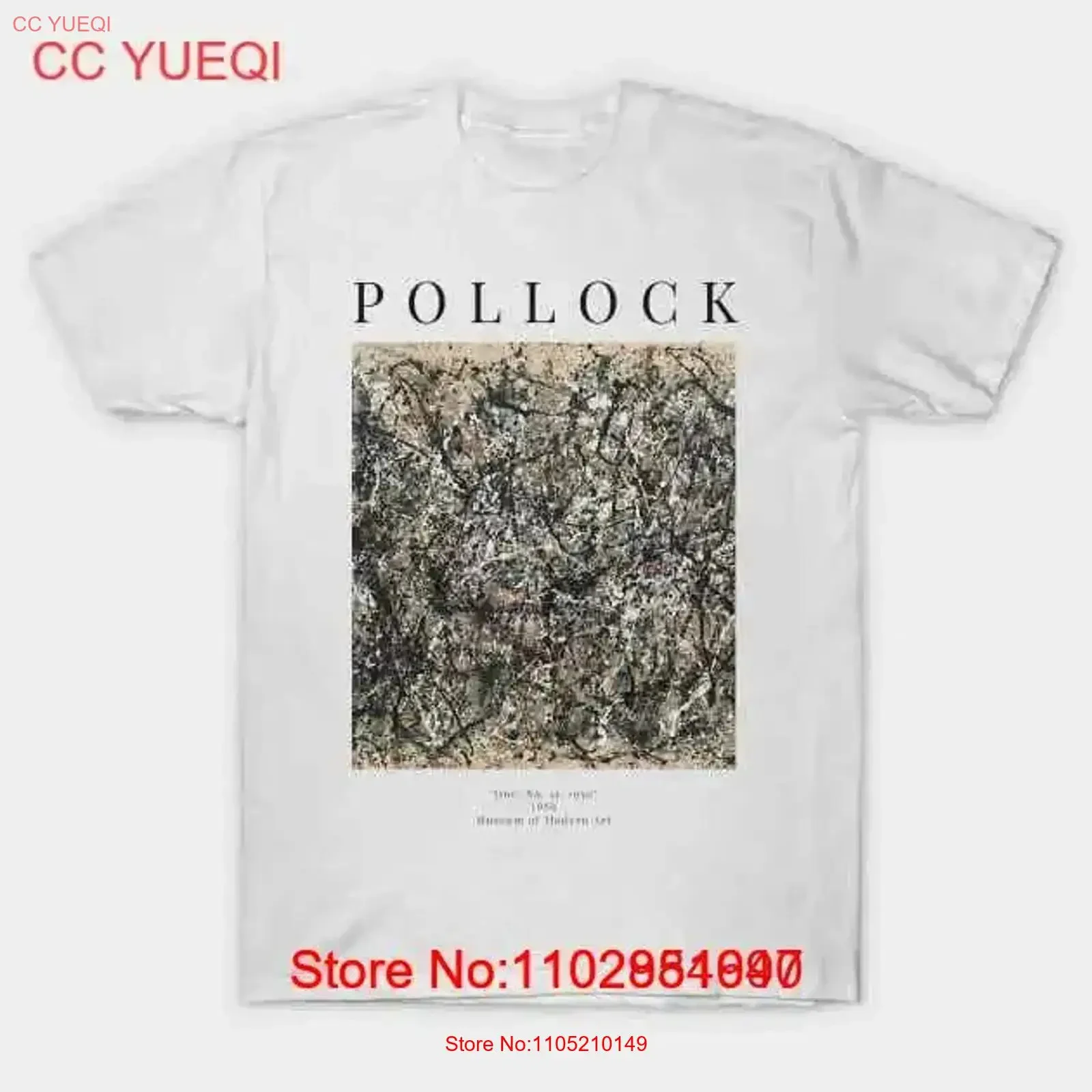 Jackson Pollock One No 31 1950 Exhibition Poster T Shirt S 5XL Fast Shipp vintage Washed Top For Everyday Wear Casual