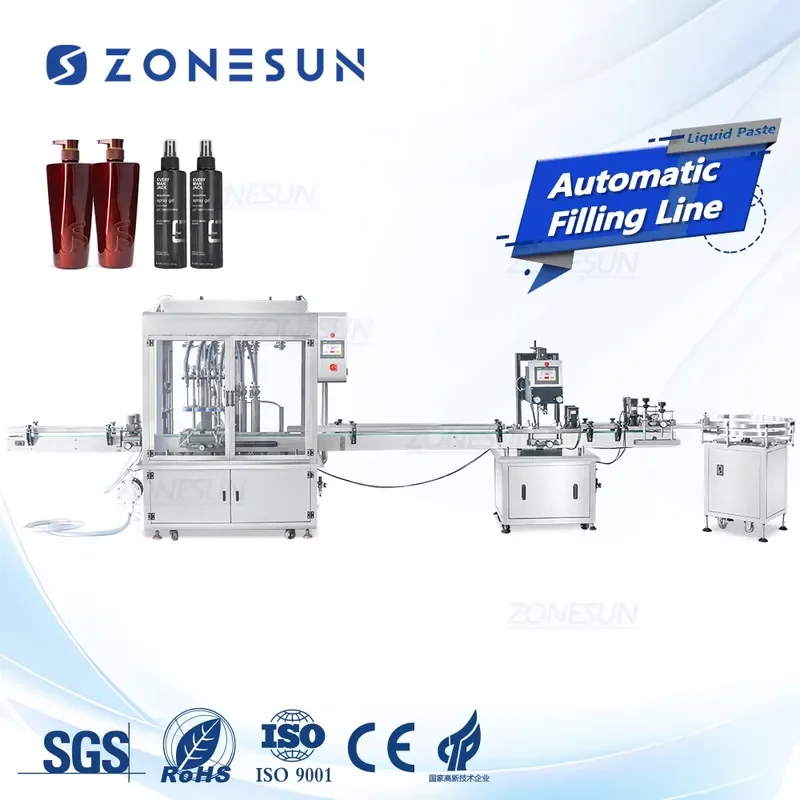 2026 CE ZS-FAL180G1 Automatic 4 Heads Servo Cosmetics Paste Tracking Filling And Capping Machine