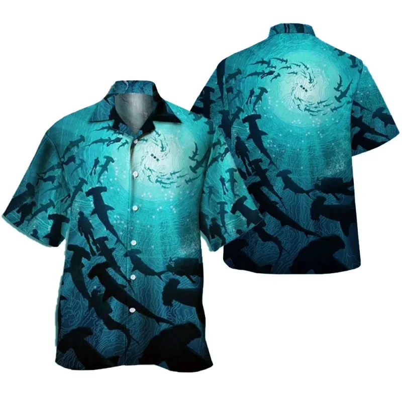 

2024 3DFashion Summer Independent Store Hot-Selling Pattern Hawaiian Beach Men's Clothing3DPrinted Cuban Collar Shirt