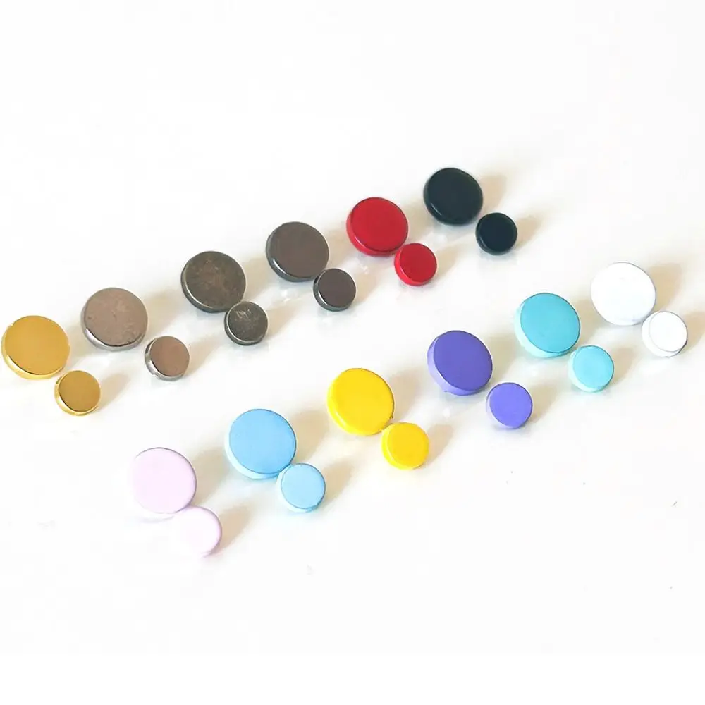 Boutons à tête ronde de 4mm, 20 pièces, Mini boucle Ultra-petite faite à la main, boucles en métal, accessoires pour vêtements, bricolage