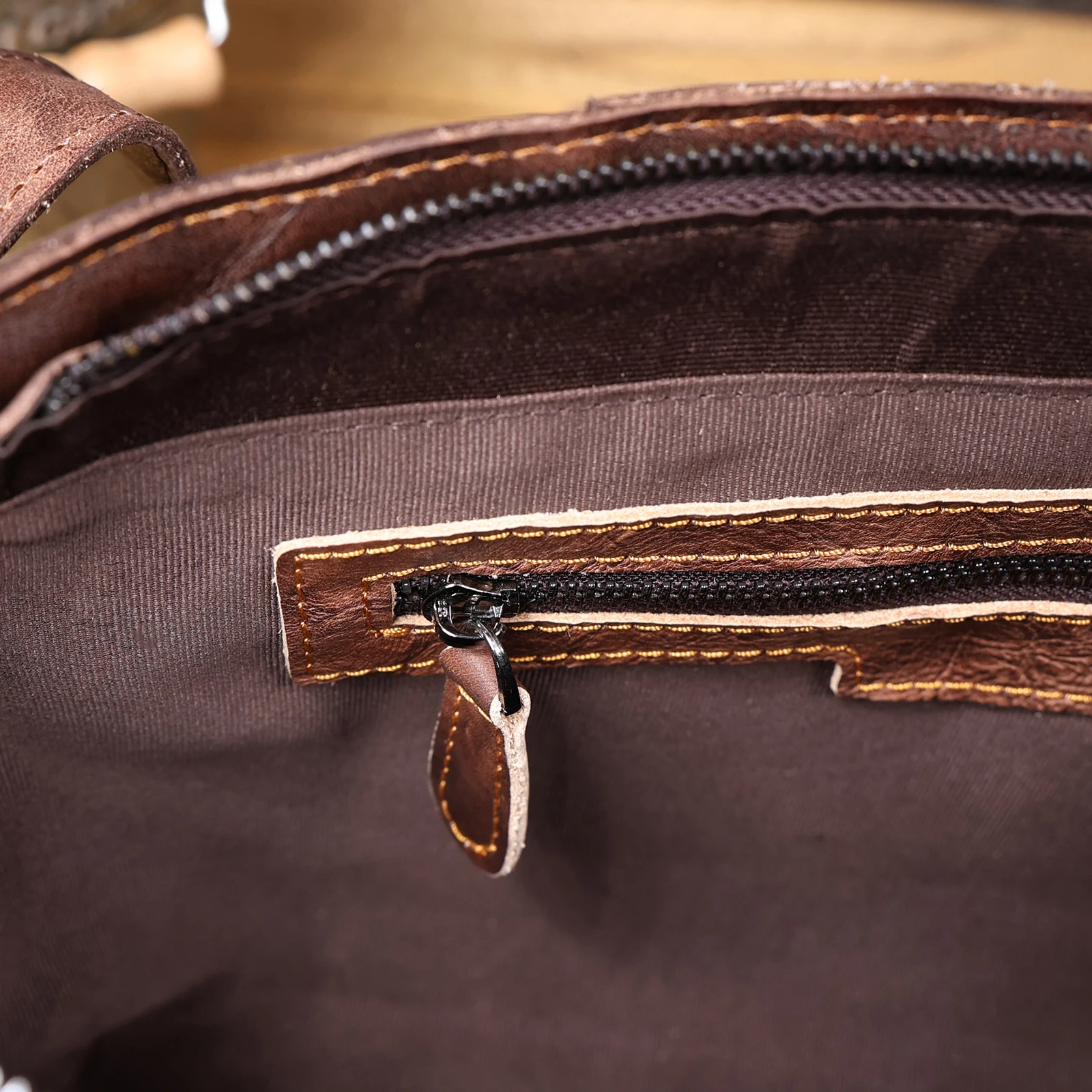 Vintage Herren-Umhängetasche aus hochwertigem Leder, lässige Messenger-Tasche, große horizontale quadratische Schultertasche – Detail 15