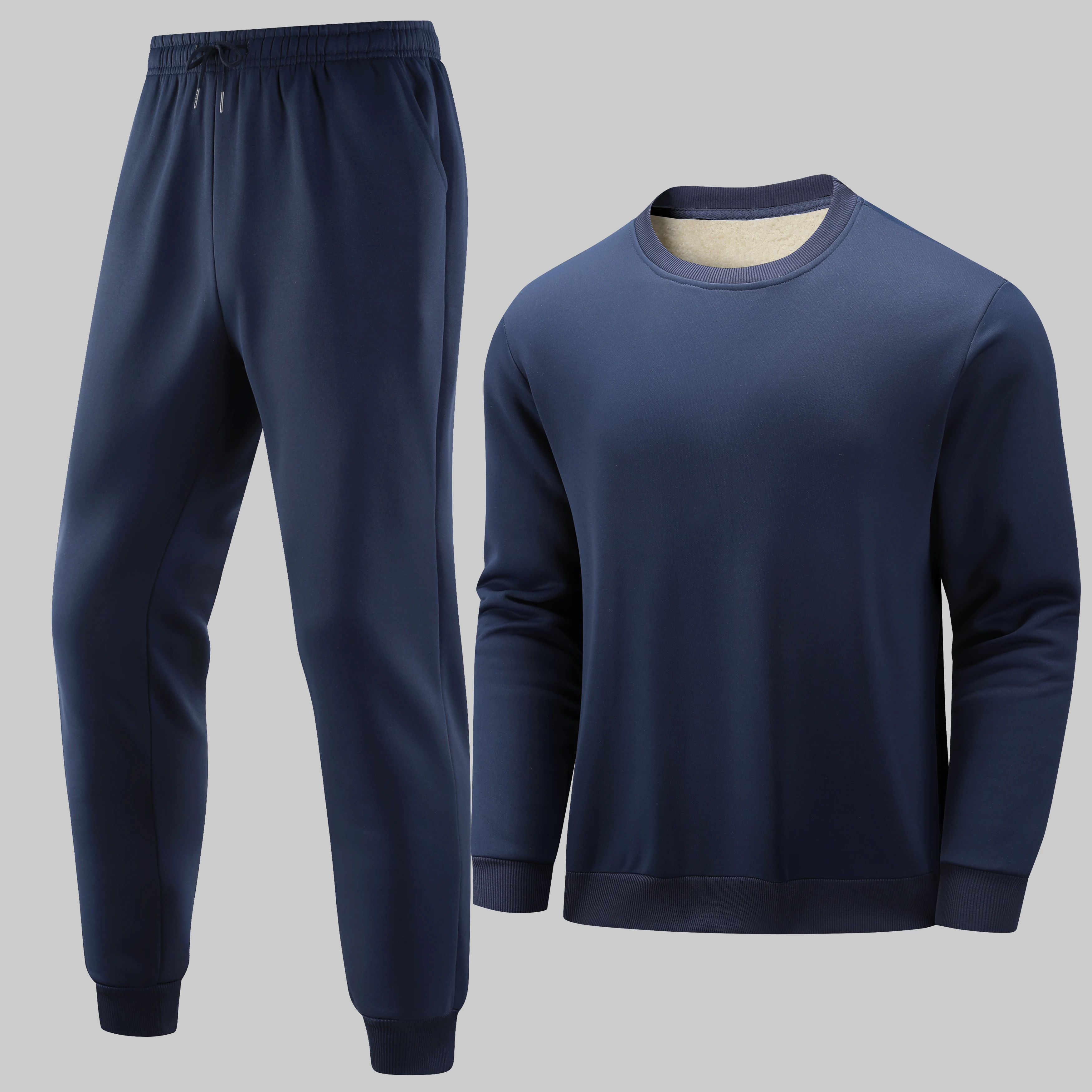 남성용 캐주얼 트레이닝복 세트: 긴팔 크루넥 스웨트셔츠 - Joggers Pants 리뷰 및 가격