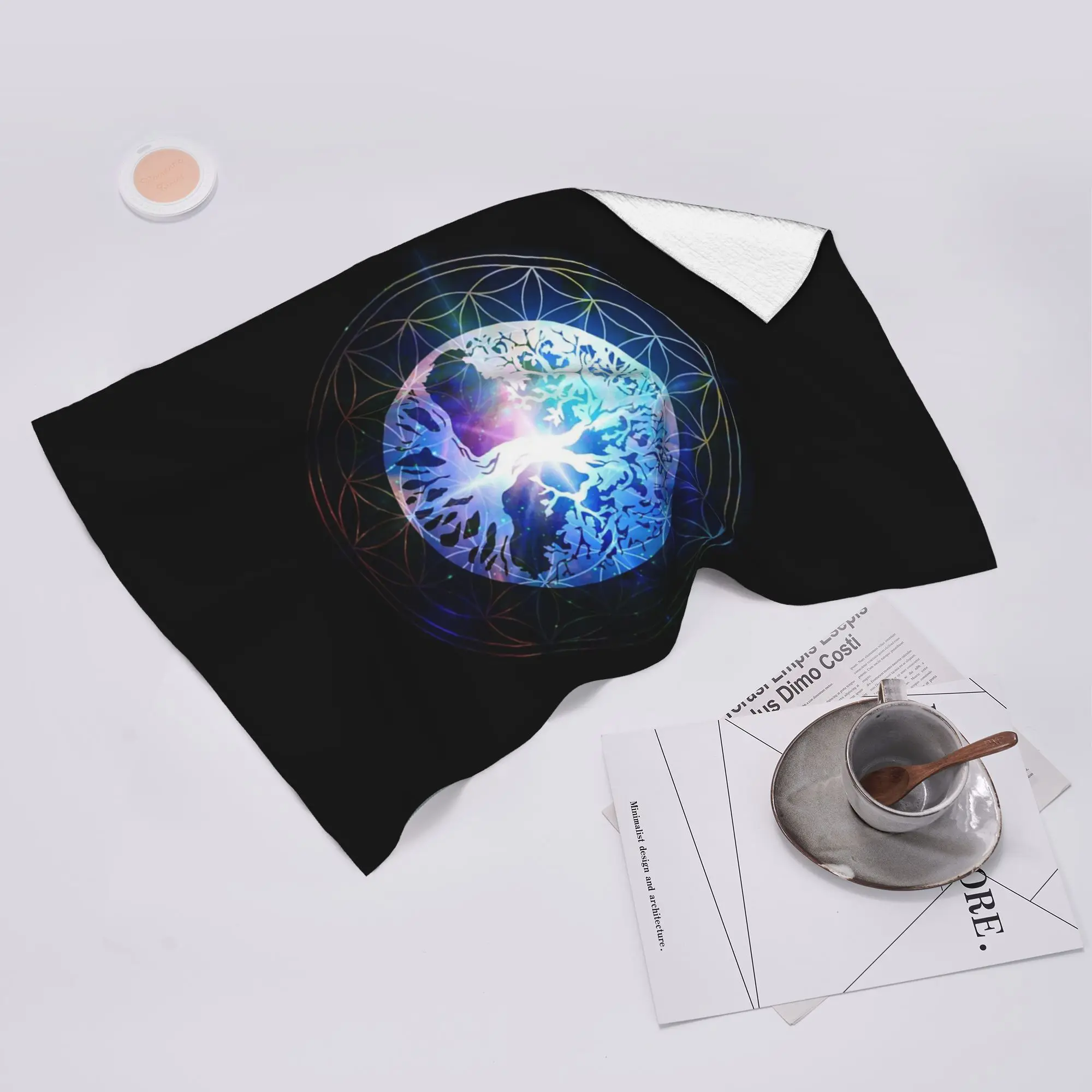 Custom Tree of Life Mandala Soft Face Towel Quick Dry Pool Bath Cotton Towels Breathable