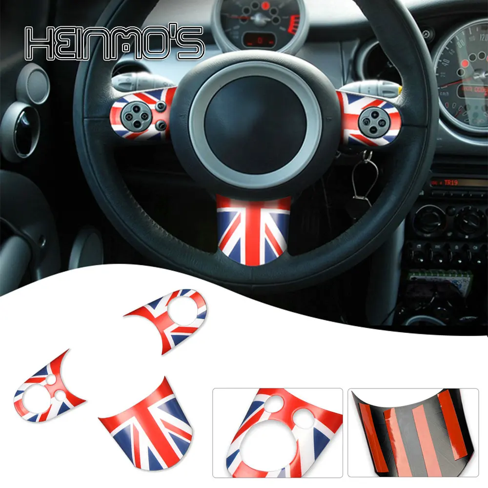 

For Mini Cooper R50 R52 R53 Steering Wheel Switch Cover Button Stickers Interior Decoration Case Car Accessories