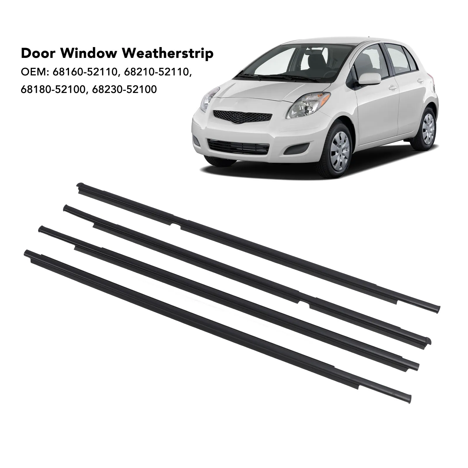 

Car Door Window Weatherstrip 68160‑52110 Window Sealing Strip Moulding Trim for 2005‑2011 68210‑52110