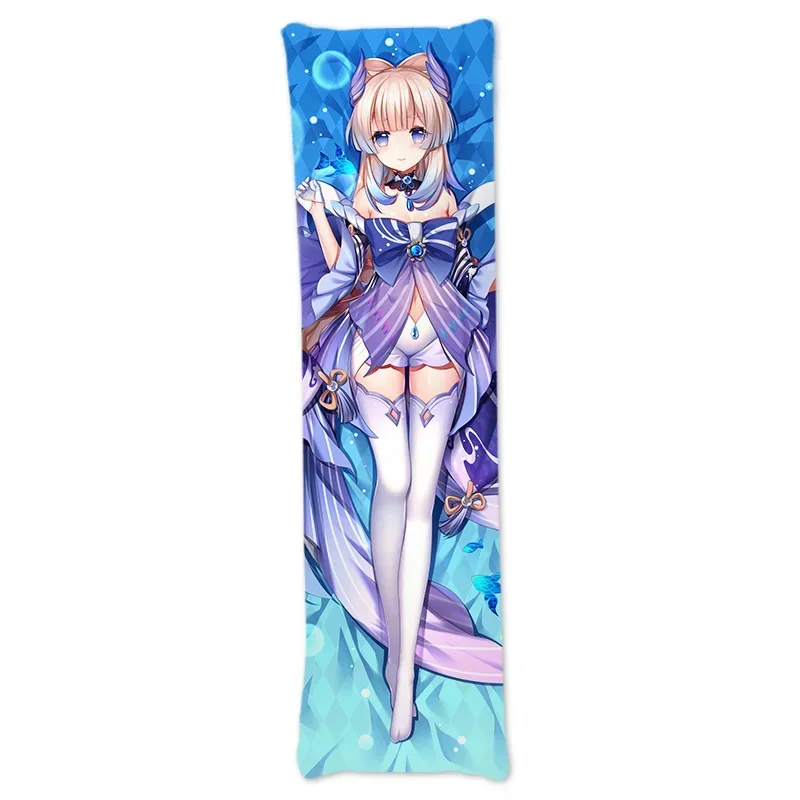 60x180cm Genshin Impact  Sangonomiya Kokomi Pillow Case Bedding Anime Pillowcase Peachskin Hugging Fullbody Long Pillow Cover