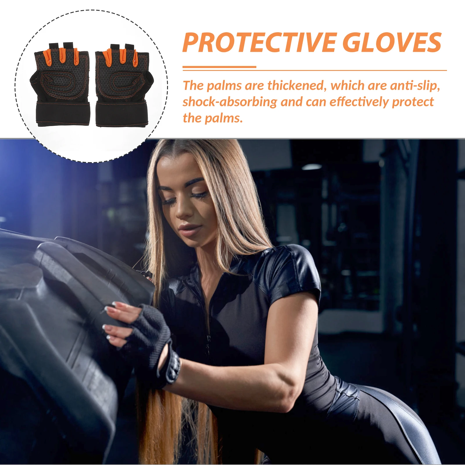 

Sports Half Finger Gloves Elastic Men Filling Men's Exercise Gym Cycling