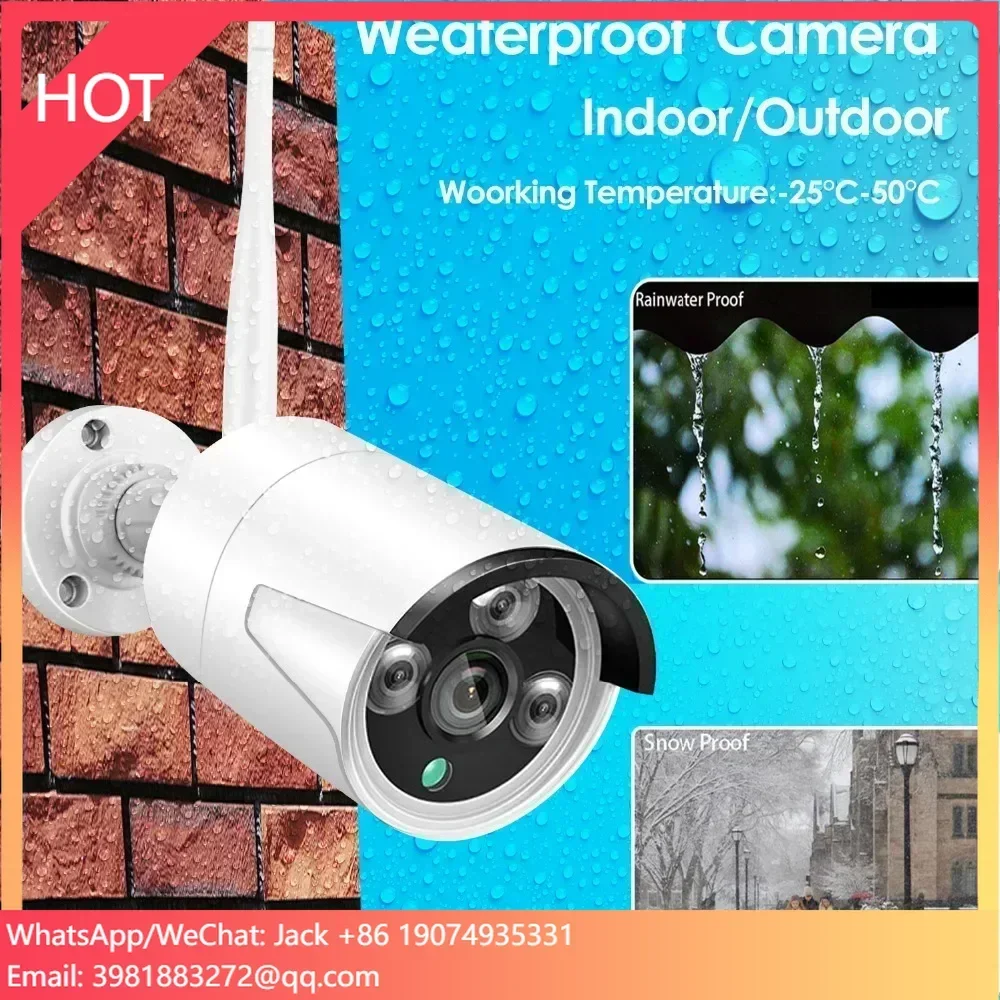 8CH Wireless CCTV System 1536P NVR Wifi Outdoor 3MP AI IP Camera Security System Video Surveillance LCD