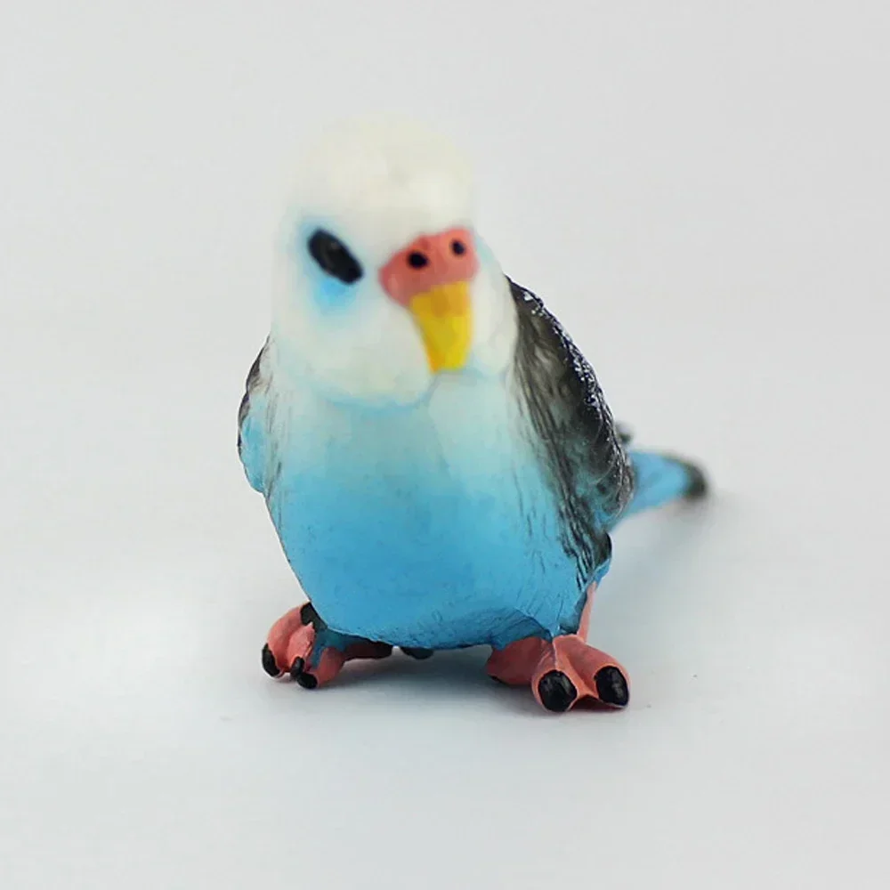 Creative Simulation Parakeet Parrot  Landscape Ornament Miniature Animal Model Lawn Figurine Artificial Bird Photography Props