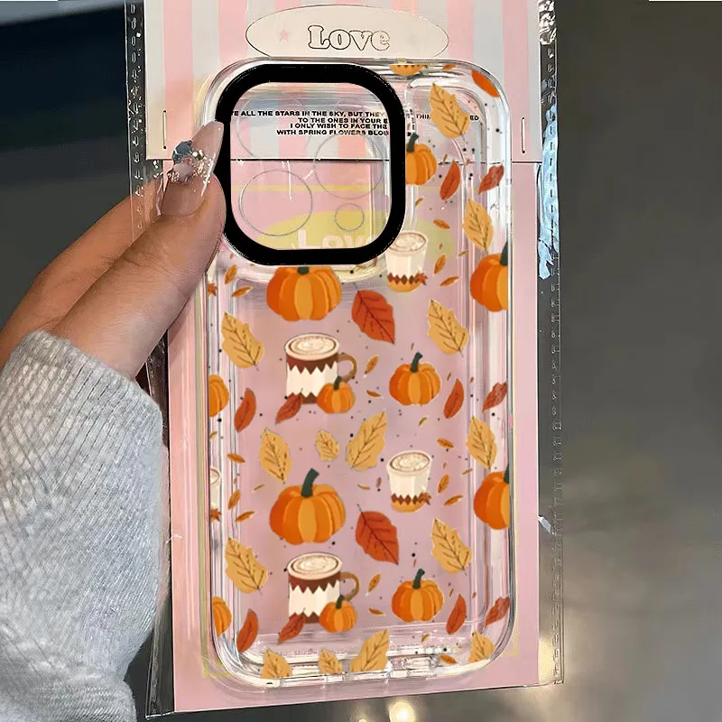 Fall Pumpkin Phone Case for Samsung S25 S24 S23 S22 S21 S20 Note20 FE Ultra Plus 5G alloween Style Cover