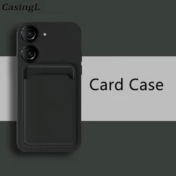For Asus Zenfone 10 Case Luxury Wallet Card Slot Back Cover Soft Silicone Protector For Asus Zenfone 9 Shell
