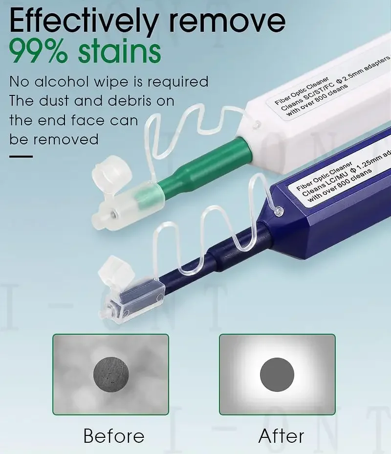 SC/FC/ST 2.5mm FTTH Pióro do czyszczenia światłowodów LC/MU 1.25mm Narzędzia do czyszczenia włókien w jednym kliknięciem Złącze światłowodowe Cleane