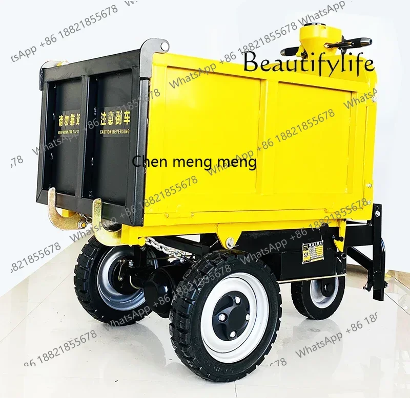 2003Electric Vehicle Engineering Vehicle Three Wheels Lorry Three Open the Bucket Solid Tire Construction Site Handling Turnover