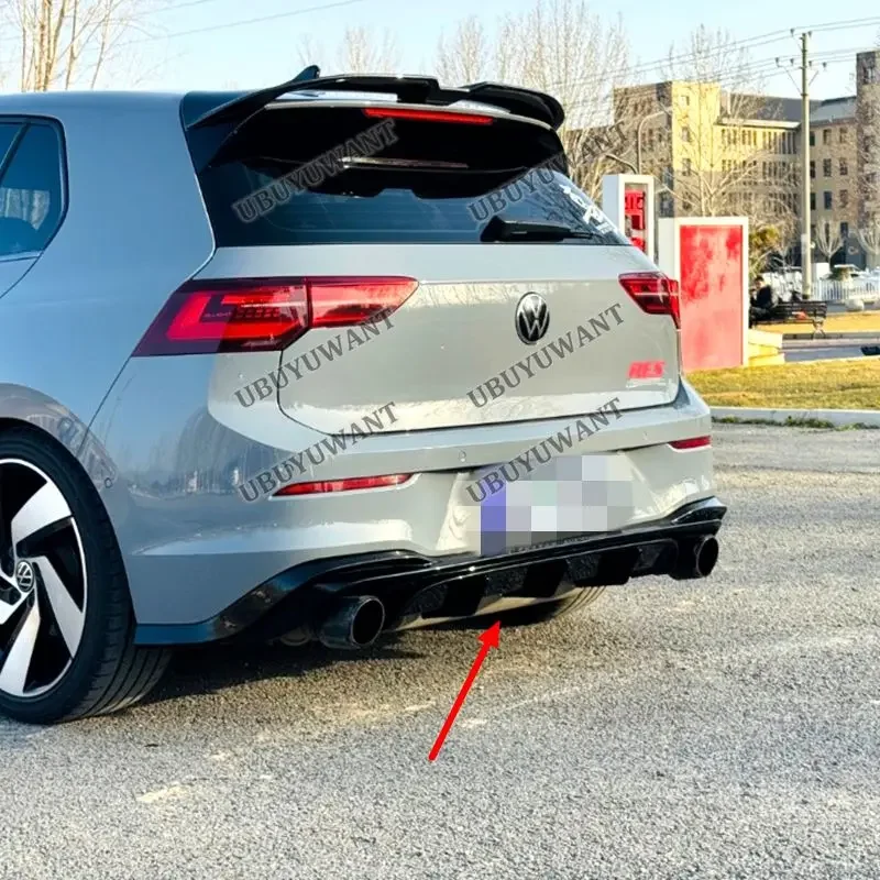 For Volkswagen GOLF 8 MK8 8.5 R-line Gti 2020-2026 Car Rear Bumper Diffuser Splitters Spoiler Back lip shunt body kit view 4
