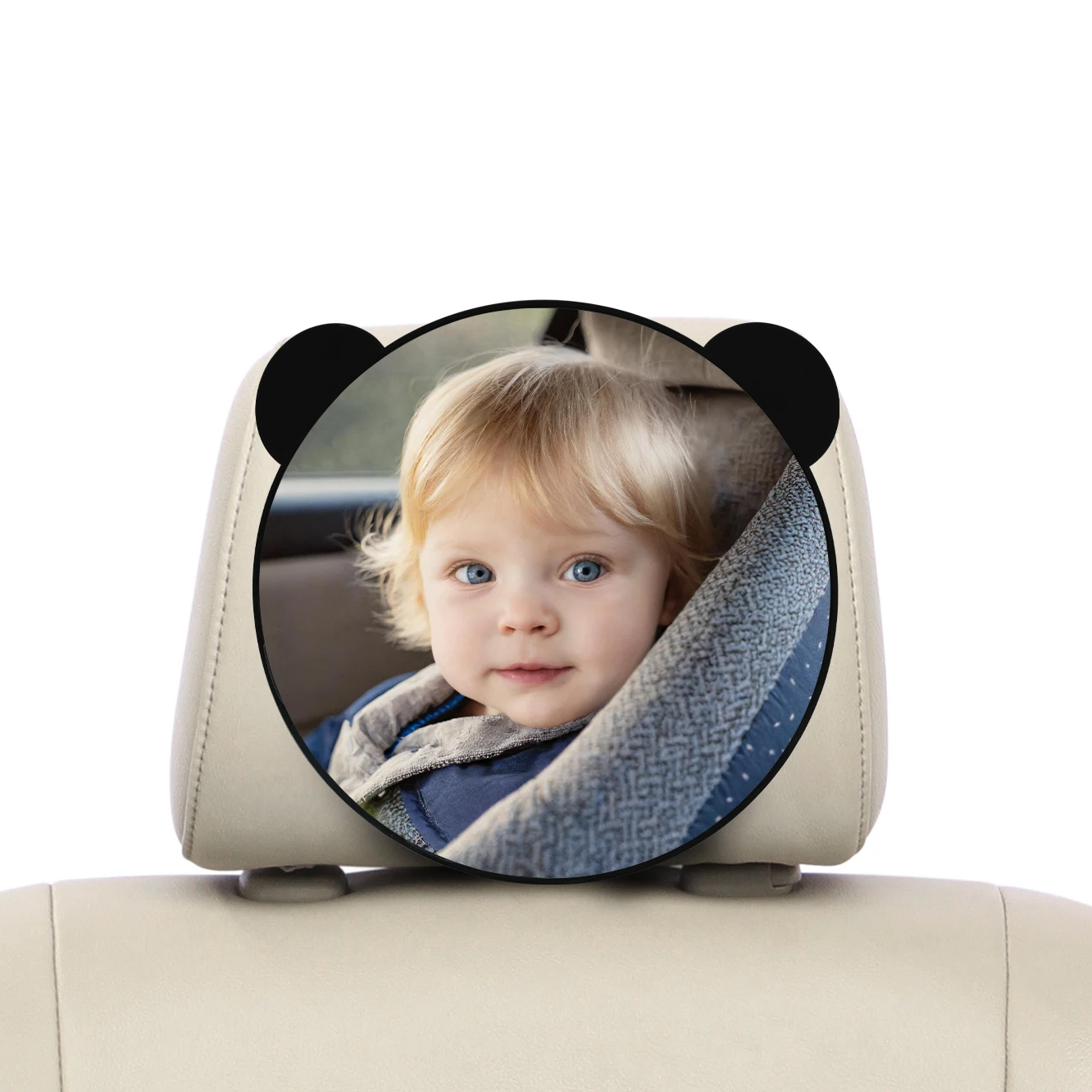 Shatterproof Baby Car Mirror, Safety Car Seat Mirror for Rear Facing Infant with Wide Larger Crystal Clear View