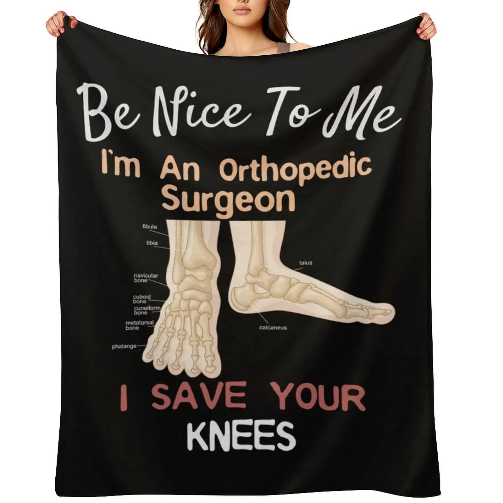 

Funny Orthopedic Surgeon design Save Your Feet Throw Blanket Bed Hairy christmas gifts Bed Fashionable Blankets