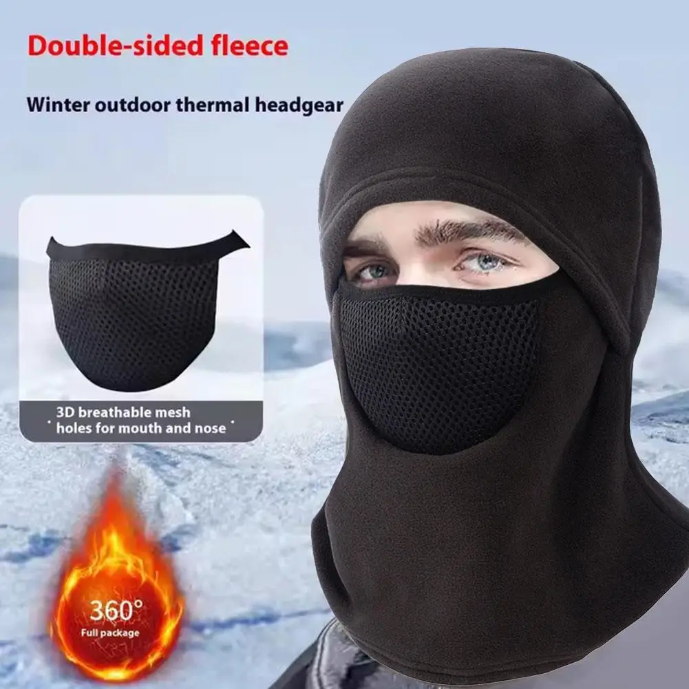 

1pcs Winter Warm Cycling Cap for Men Bicycle Motorcycle Balaclava Windproof Sports Scarf Velvet Bike Face Cover Women Hiking