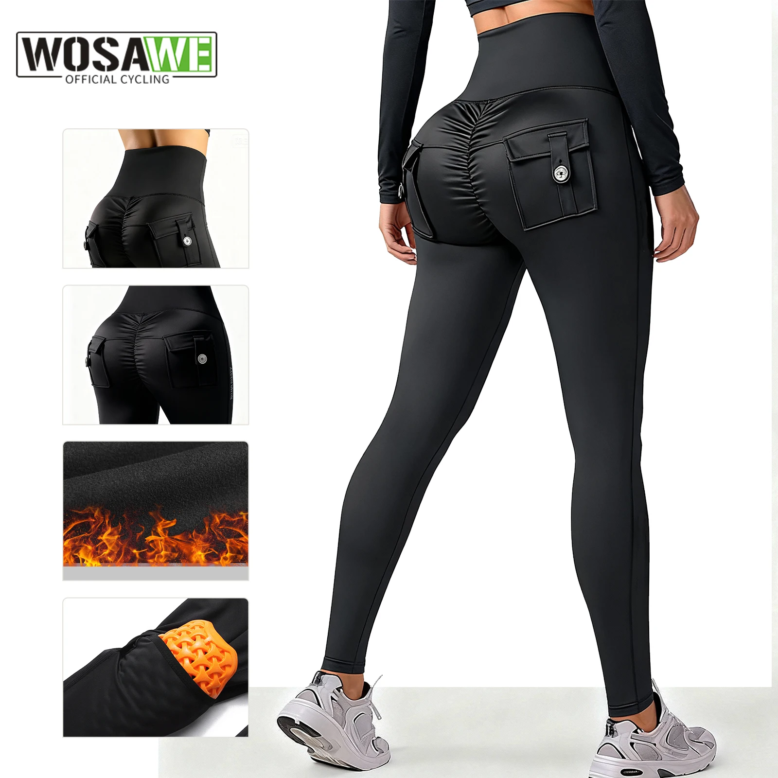 

WOSAWE WOSAWE женские зимние велосипедные брюки термофлисовые брюки для горного велосипеда с CE наколенниками теплые леггинсы для верховой езды