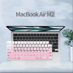 Cubierta de teclado para MacBook Pro14, cubierta de 16 pulgadas, 2021, A2442, A2485, Air M2, 13,6 pulgadas, M2, 2022, A2681Ailicone, impermeable, versión estadounidense