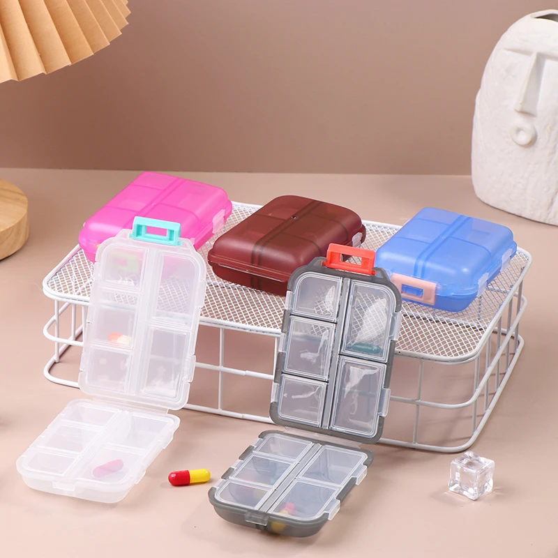 1Pc 10 Grids Weekly Medicine Pill Box Pills Dispenser Organizer Tablet Pillbox Case Container Portable Drug Divider Drug Box