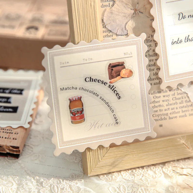 90 Sheets Simple Alien Memory Memo Pad for Scrapbooking DIY Decorative Material Collage Journaling