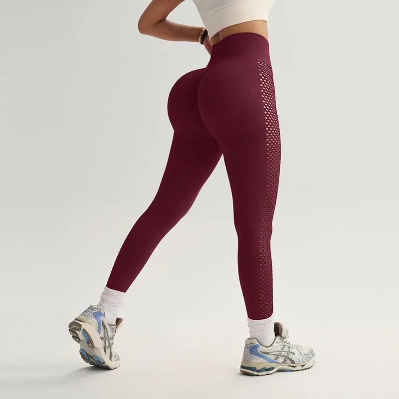 النساء الجوف خارج طماق الصالة الرياضية اللياقة البدنية الرياضية تجريب Leggins اليوغا السراويل بعقب رفع التدريب الرياضي الجوارب الرياضية