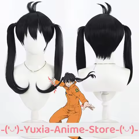 Fire Force Kotatsu Tamaki Cosplay Wig Anime Game Roleplay Party Costume Prop Synthetic Hair Heat Resistant Fiber