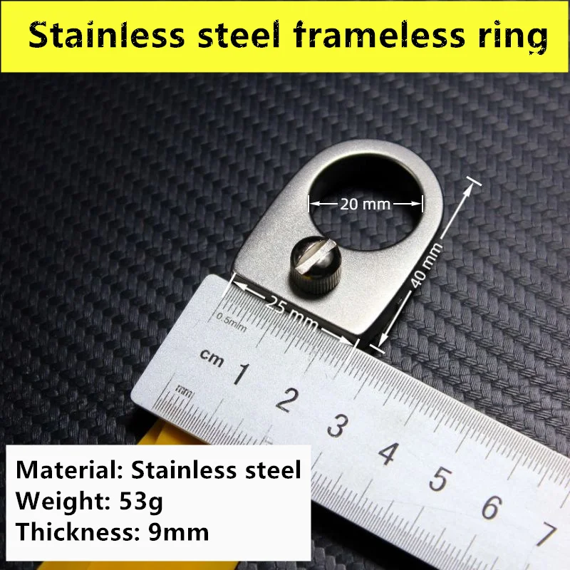 حلقة ضغط القوس السريع في الهواء الطلق، بدون حزام مطاطي، حلقة جلدية مسطحة بدون إطار، زنبرك من سبائك الفولاذ المقاوم للصدأ محمول #6