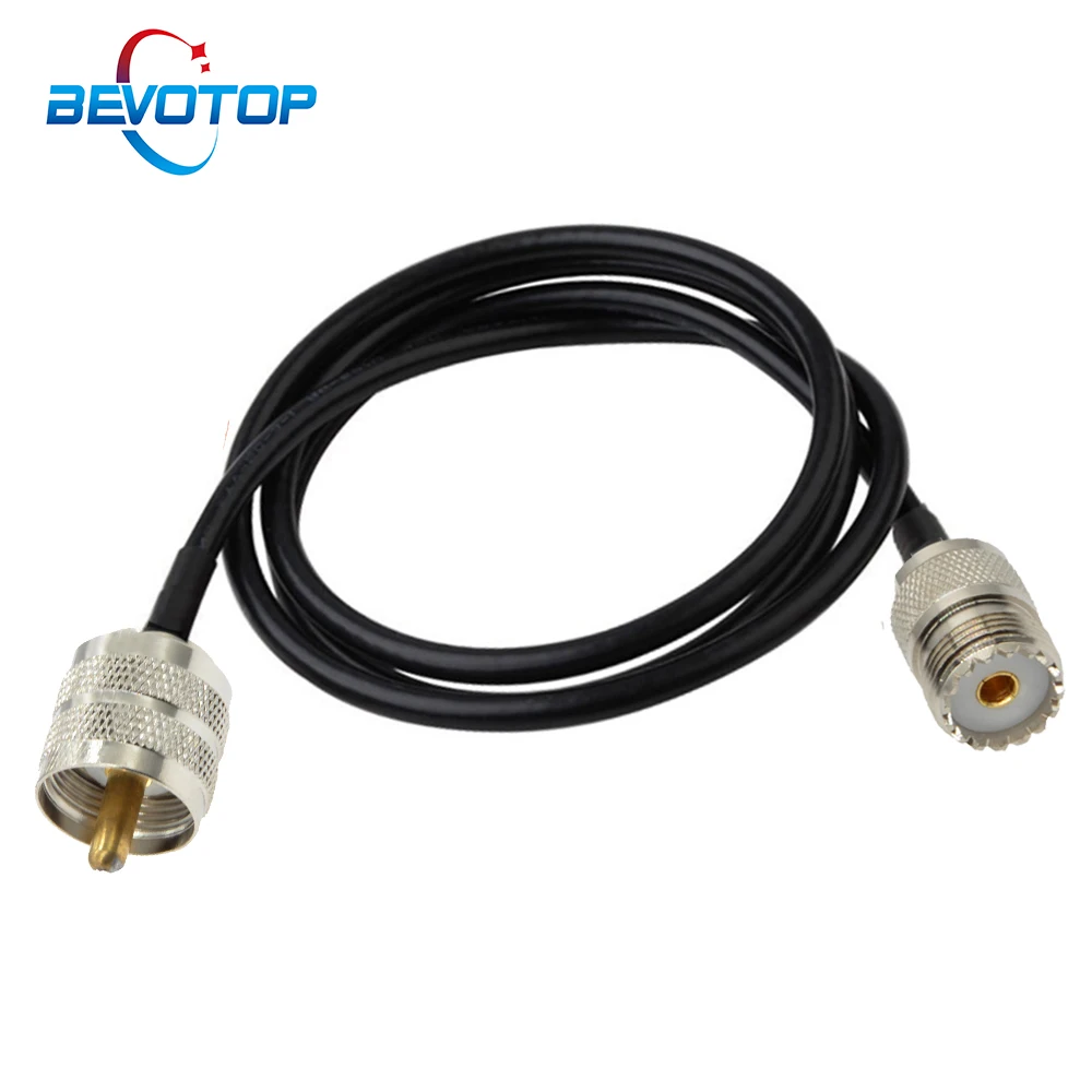 Cable de extensión de antena UHF PL-259 macho a UHF SO-239 hembra RG58 conector Pigtail PL259 para Radio CB Radio Ham transmisor FM