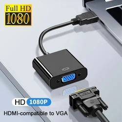 HD 1080P HDMI To VGA Cable Converter With Audio Power Supply HDMI Male To VGA Female Converter Adapter for Laptops PC Tablet TV