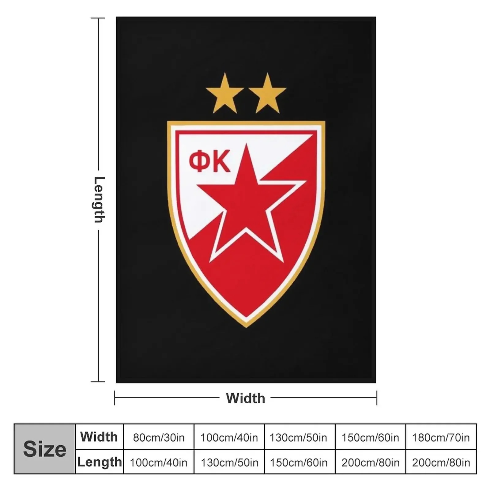 Red Star Belgrade Throw Blanket Loose Decoratives Blankets