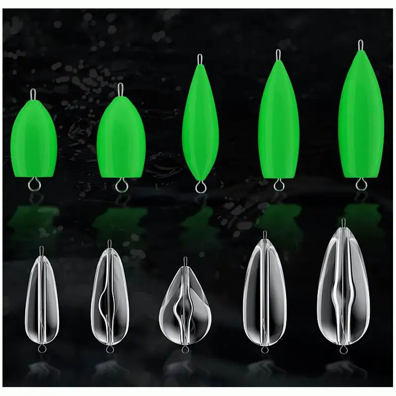 3.2 جرام 4.2 جرام 4.6 جرام 5 جرام 7.5 جرام 10 جرام 12 جرام وزن الصب الأخضر Noctilucent Ones العائمة على الماء ، غرق شفاف ببطء