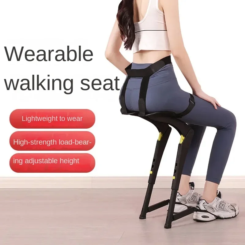 Exoskeleton Wearable Sports Lightweight Folding Chair Fishing Outdoor Portable Travel Multifunctional Seat Stool Bearing130kg