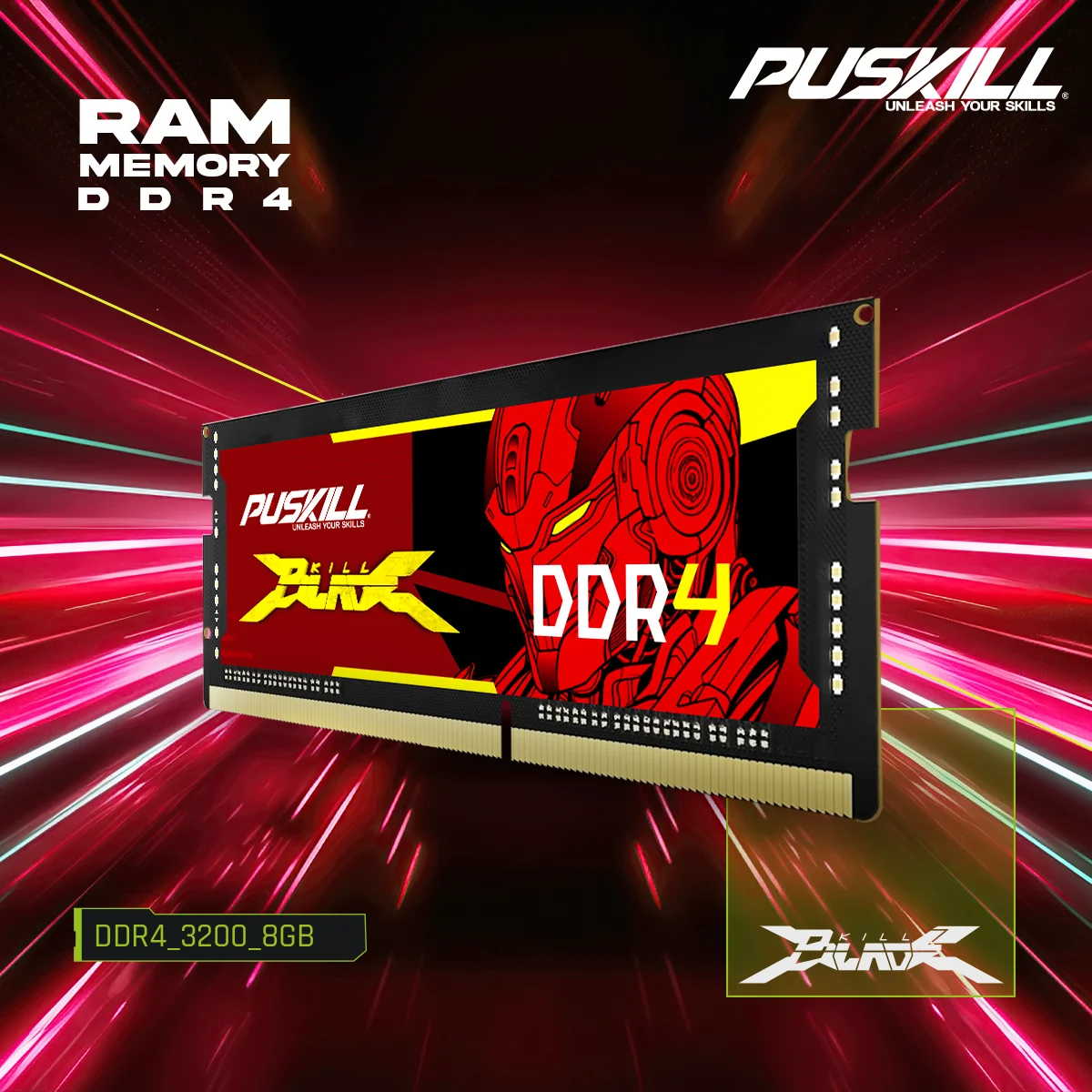 PUSKILL DDR4 DDR3L Memoria Ram Notebook 32GB 16GB 8GB 4GB 3200 2666 2400 1600 1333 Sodimm ذاكرة الكمبيوتر المحمول