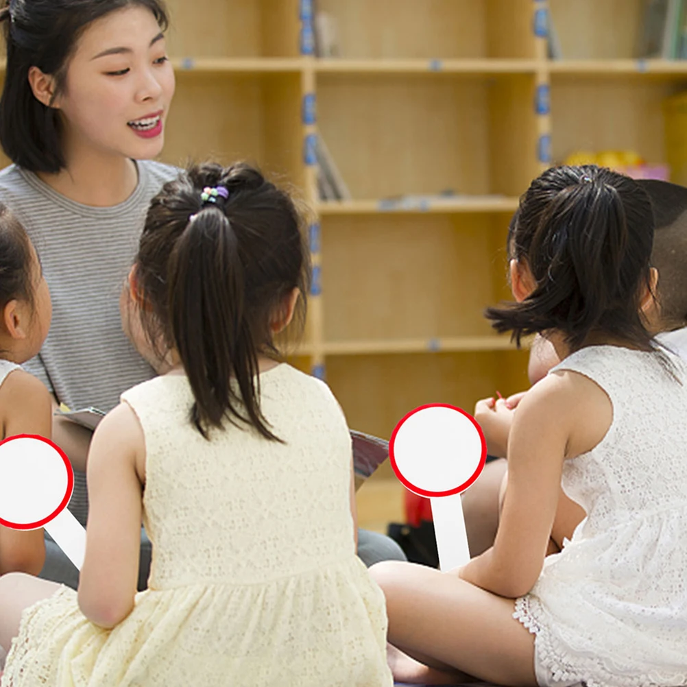 8pcs Scoreboard Dry Erase Handheld Whiteboard 10x20cm Red Frame Material Reusable Blank Board Judges Voting Games