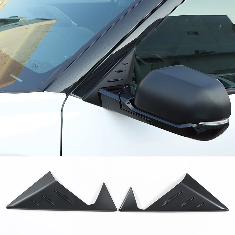 

For Toyota Tundra 2022-2023 ABS Matt black Car Rearview Mirror Side Triangle Spoiler Trim Sticker Car Exterior Accessories