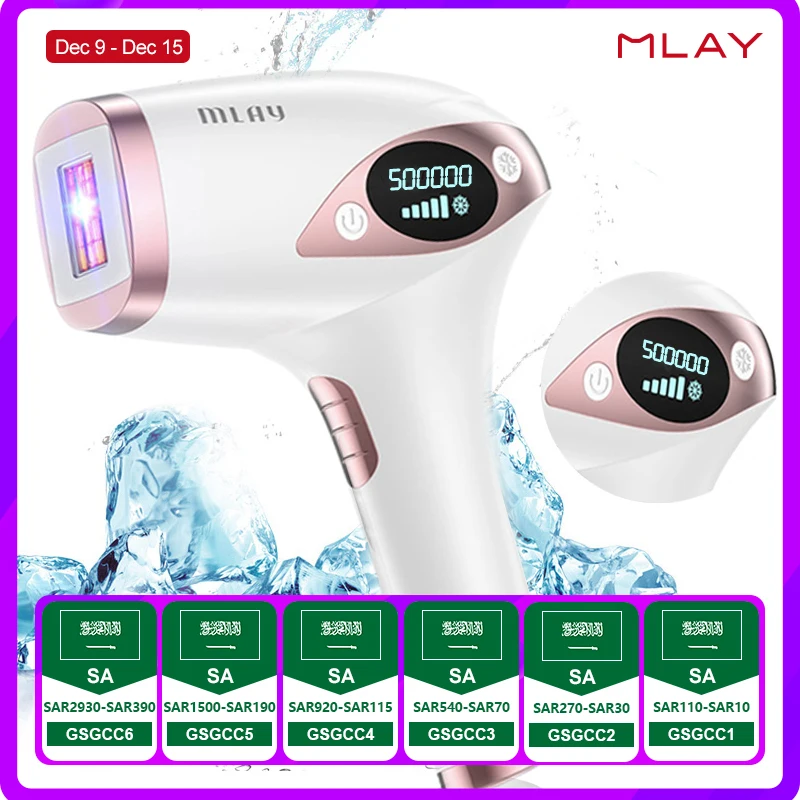 MLAY Laser Hair Removal Malay T4 ICE Cold Device IPL Laser Epilator Portable Body Facial Hair Remover Machine For Women Men