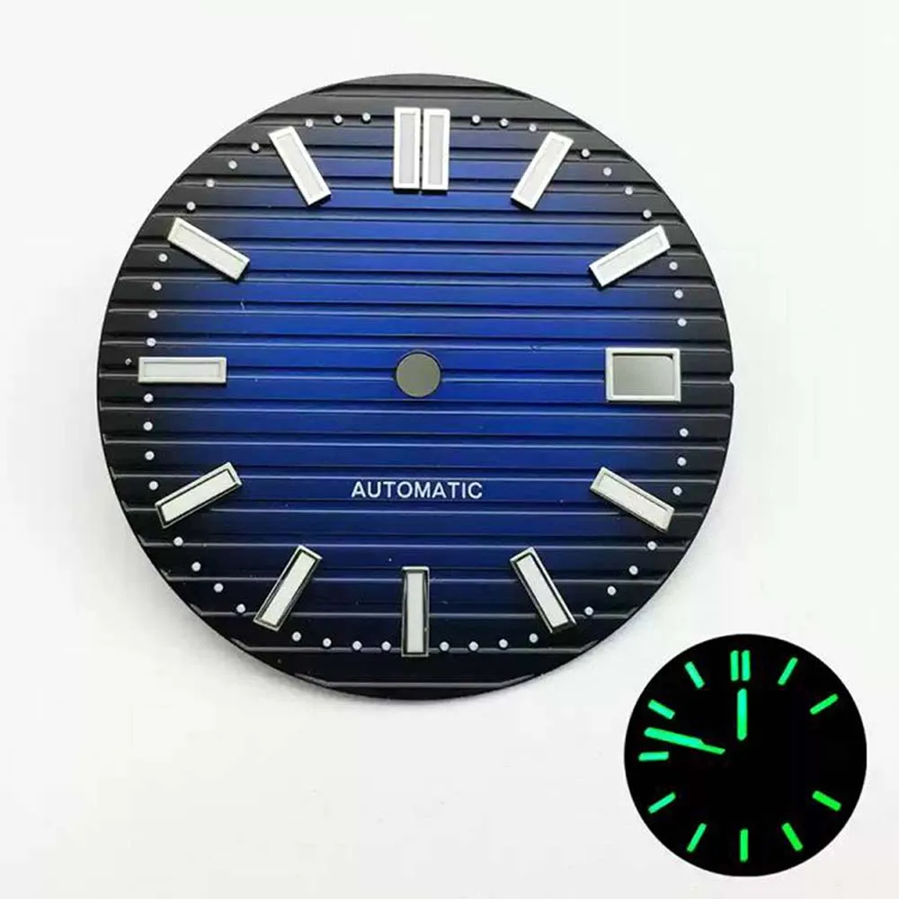 NH35 Dial 29.8mm, 3D Nails Green Luminous Watch Faces, for NH35/NH36 Movement Single Calendar Watch Dial Watch Accessories - Image 5