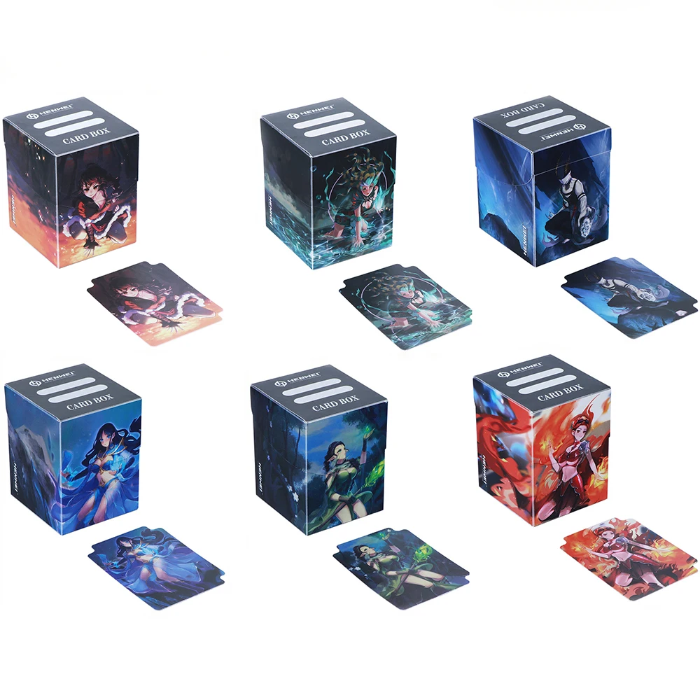 

100+ Art Picture Deck Box Board Games Protector Trading Cards Deck Case for TCG/CCG/MGT/Pkm/YGO/Gathering Games With Separator