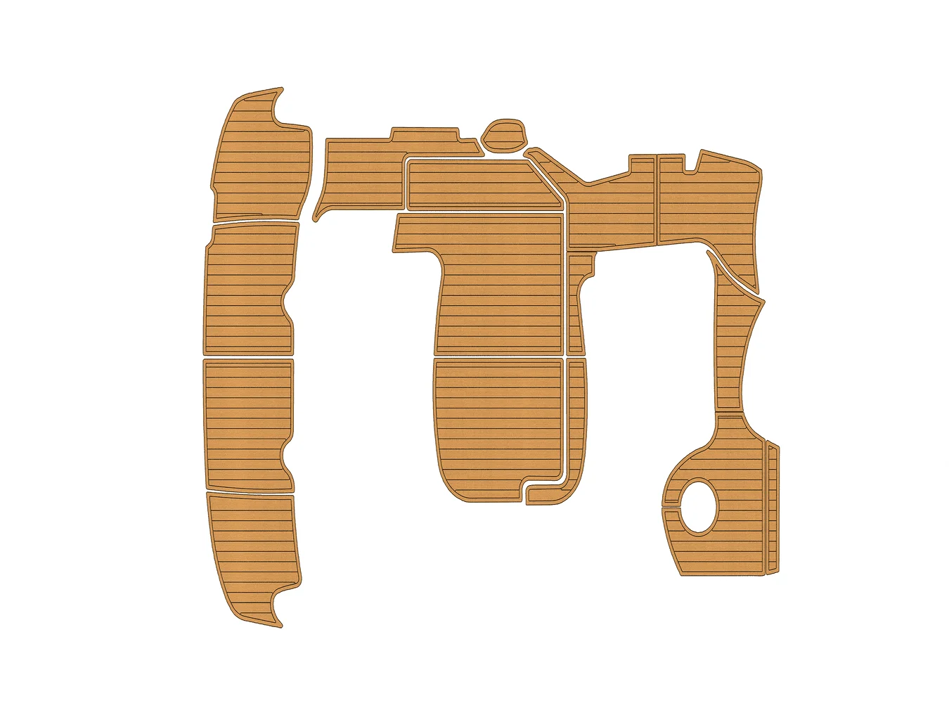 

2006-2008 Морская луча 44 резервуар 1/4 дюйма, 6 мм, пена EVA, Нескользящий ПВХ, настил из тикового дерева, морской коврик,...ek, водный ковер, морской пол