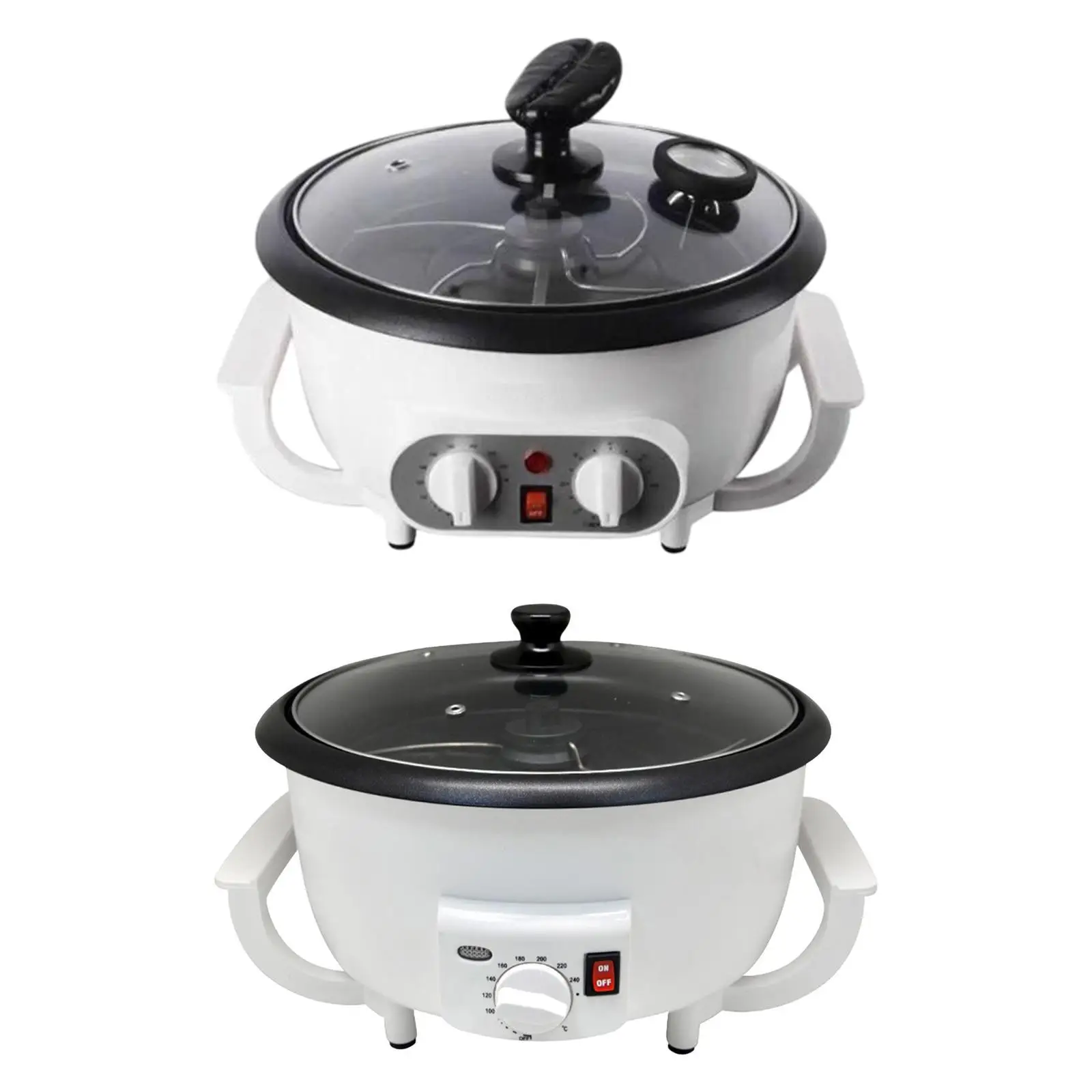 

Electric Coffee Bean Roaster Multifunctional Beginner 0-240°C Temperature Adjustment Non Stick for Soybeans Cafe Popcorn Home