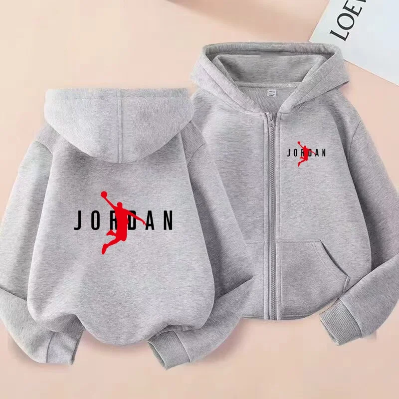 

3-12Yrs Boys Girls Kids Zipper Cardigan Charming Loose Sweatshirt Hoody Sportswear Coat Fashion Idol Long-Sleeved Casual Clothes