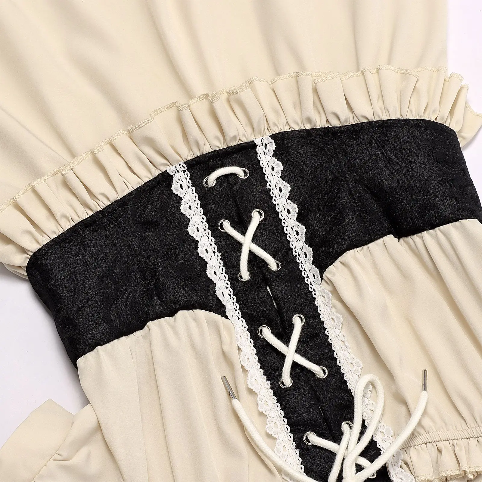 Cross border European and American elegant temperament one collar ruffle edge skirt solid color set casual irregular COS short s view 6