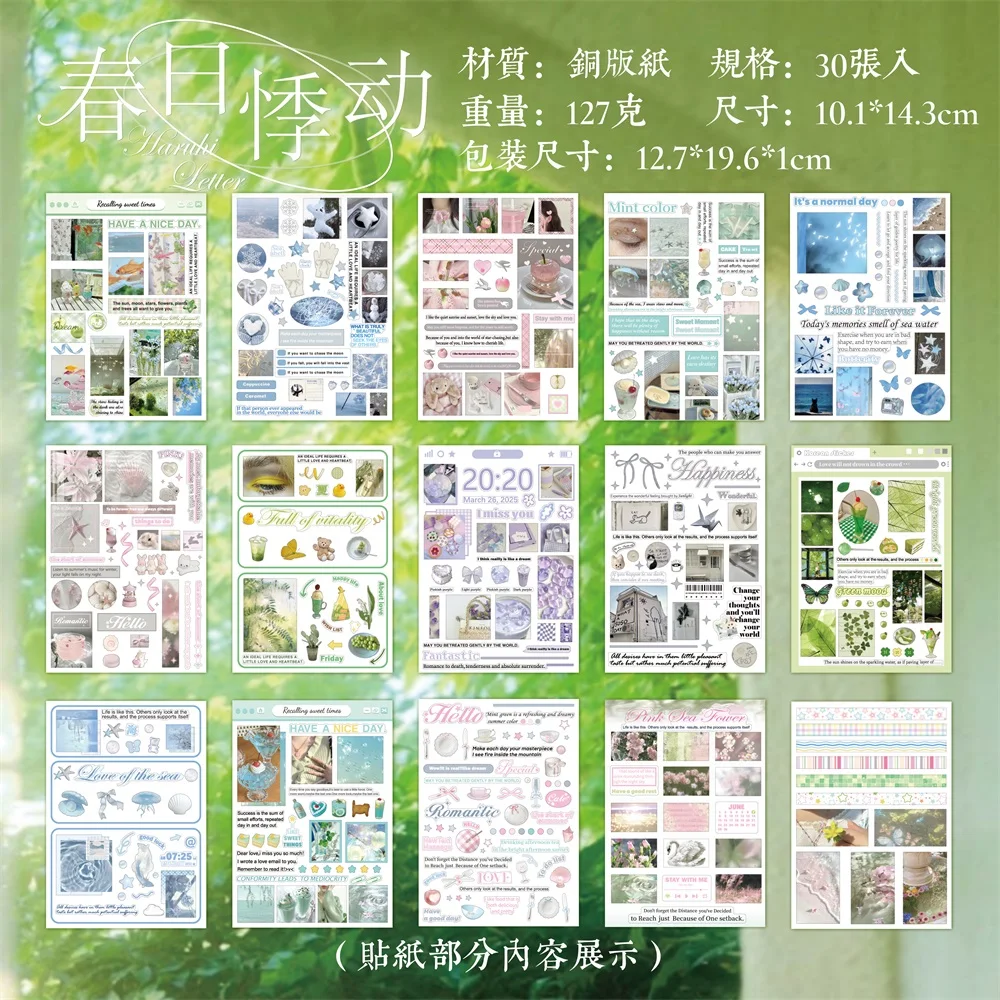 Y2K Cut Film Sticker Book — 30 Sheets