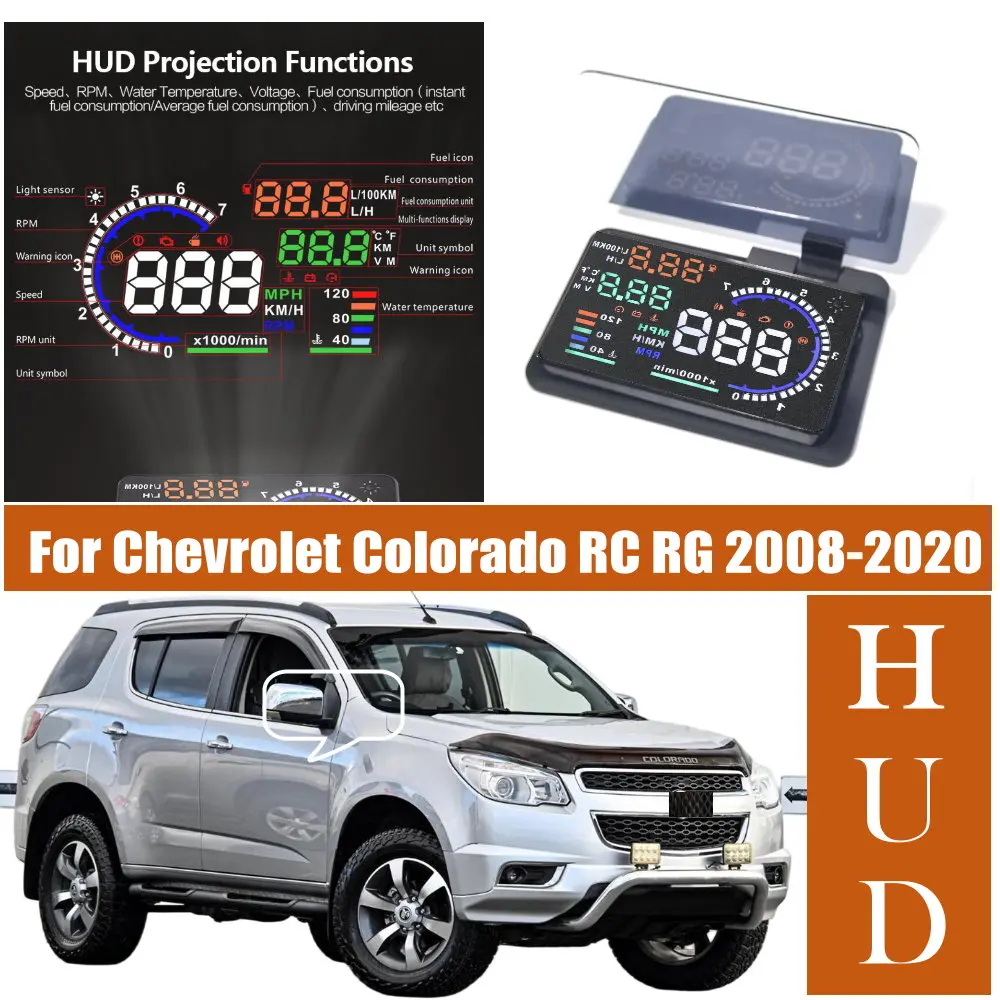 Car HUD Head Up Display LED Windshield Projection For Chevrolet Holden Colorado RC 2008-2012 RG 2012-2020