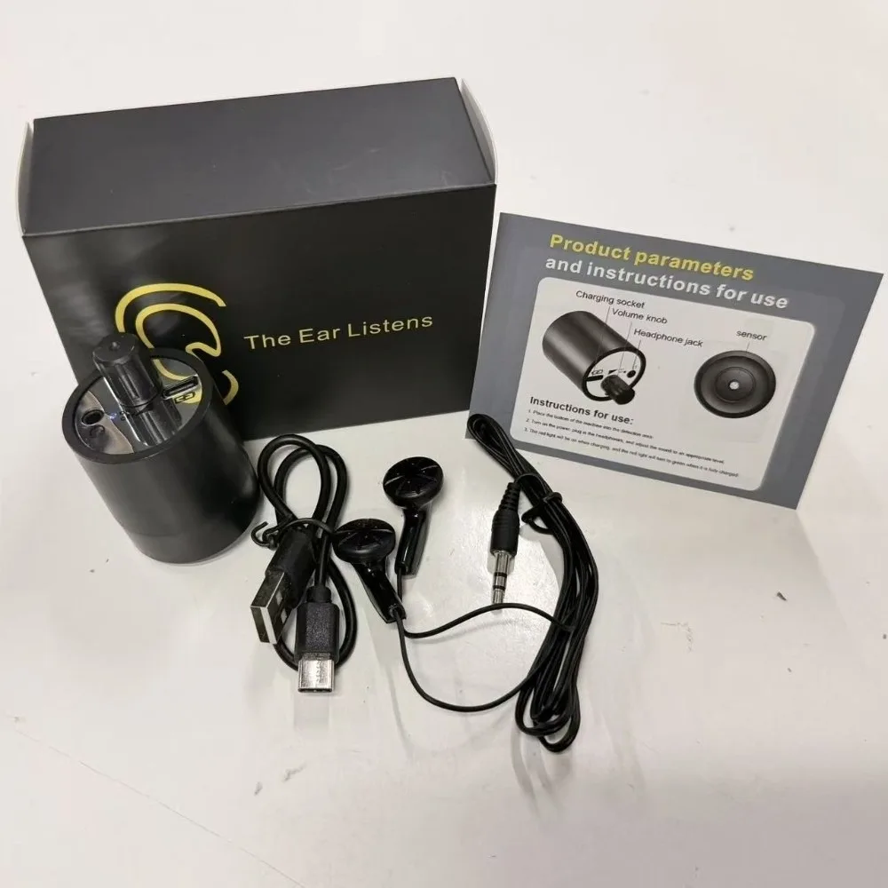 Analog Dial Gauge Pipe Leak Detector High Sensitivity Gain Adjustable Water Leak Tester Earphone Supported USB Charging