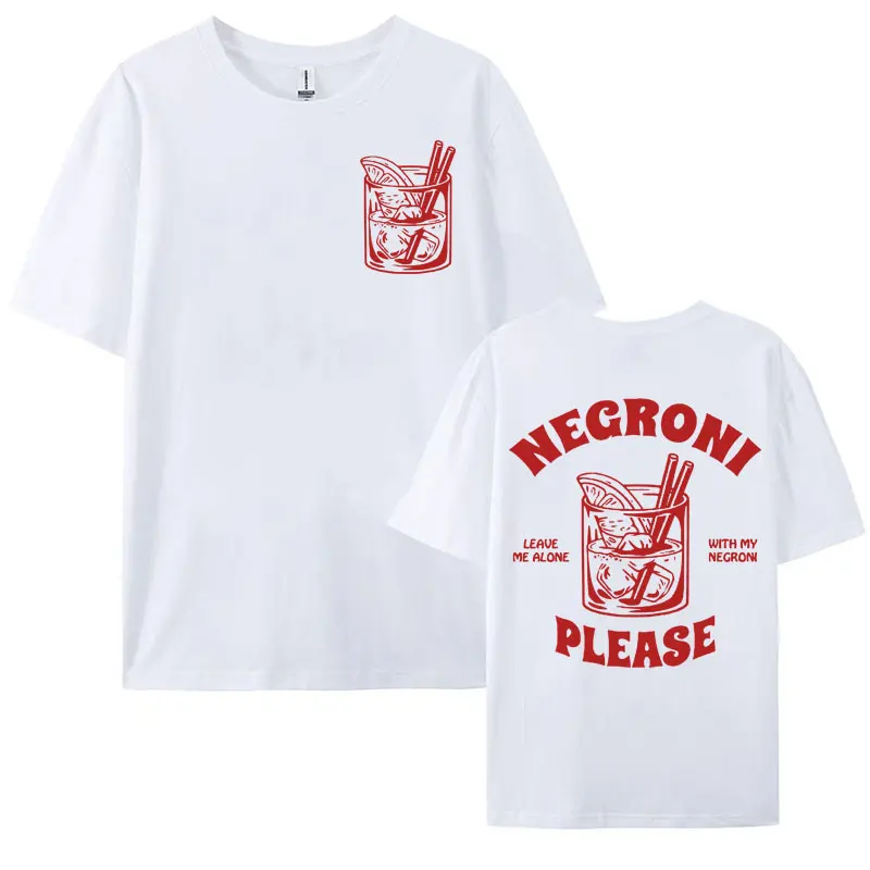 Angroni-女性のためのクラシックなユニセックスストリートウェアTシャツ,カジュアルでユーモラスなカクテルドリンク,特大のファッション
