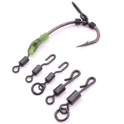 20pcs Carp Fishing Accessories Rolling Quick Change Snap Swivels Spinner Ronnie Rig Hook Link Connector Fishing Tackle Equipment