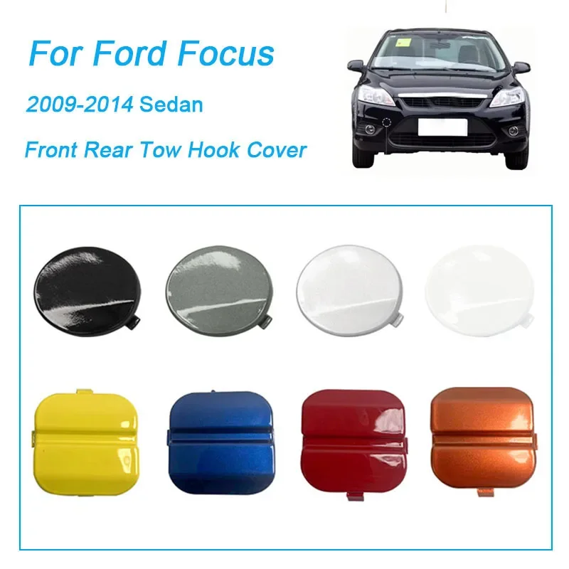 

For Ford Focus II MK2 2009-2014 Sedan Front Rear Bumper Towing Hook Cover Tow Hauling Trailer Eye Cap