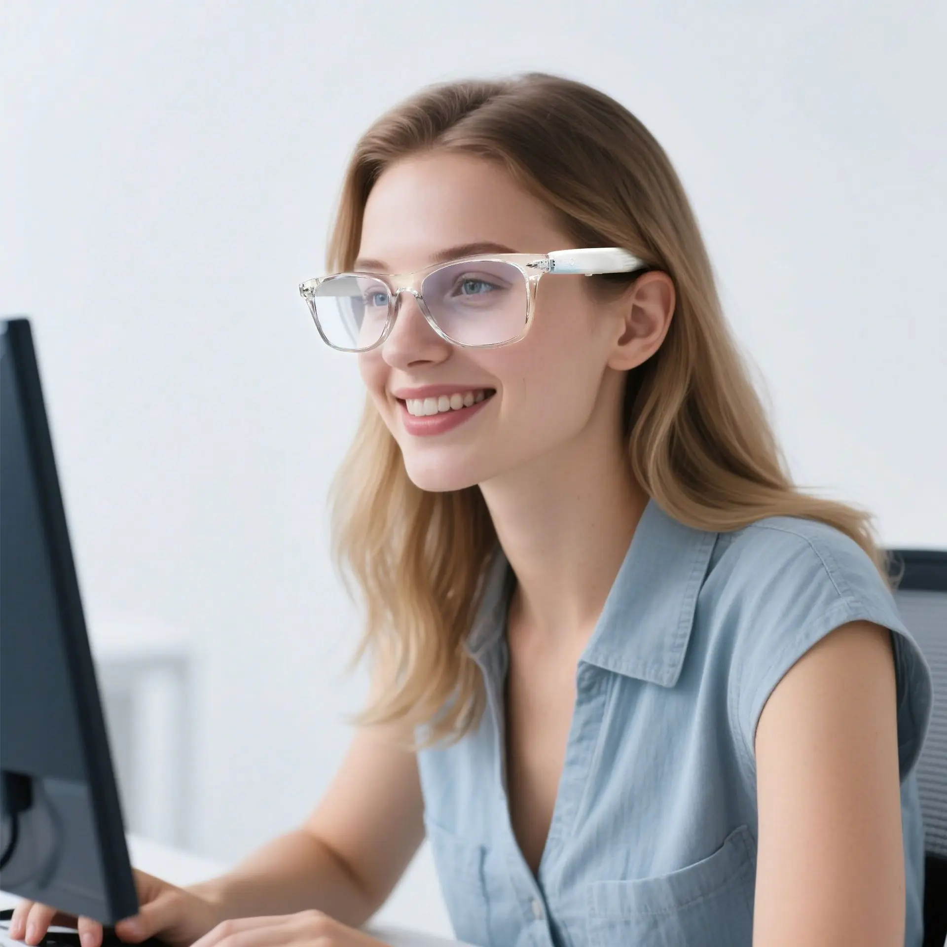 

AI translation Bluetooth glasses with over 100 languages, smart glasses for listening to music and making calls